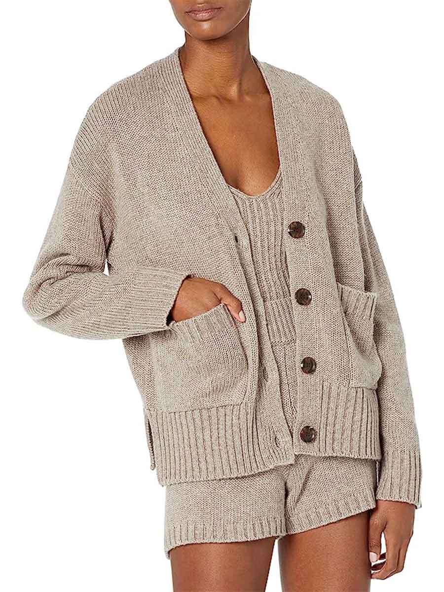Dressy grey bomber jacket with gold buttons from Amazon