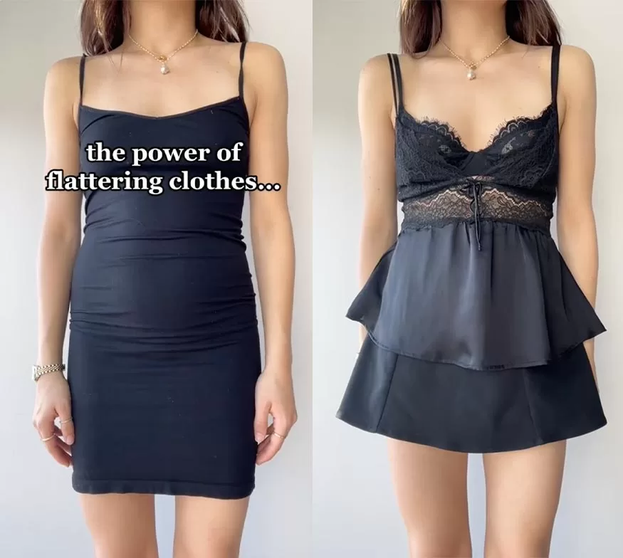 rectangle-body-outfits How to dress a rectangle body before and after
