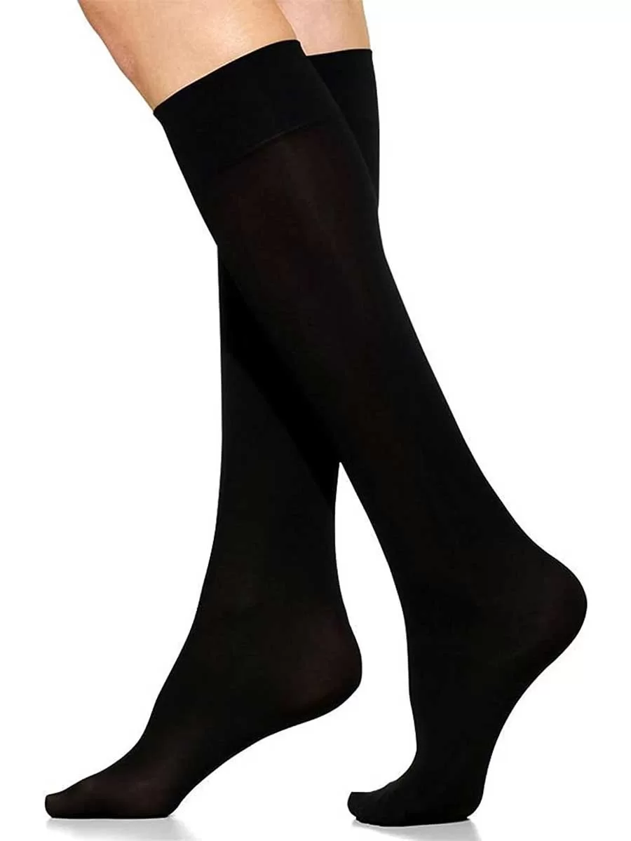 Black knee high nylon trouser socks from amazon