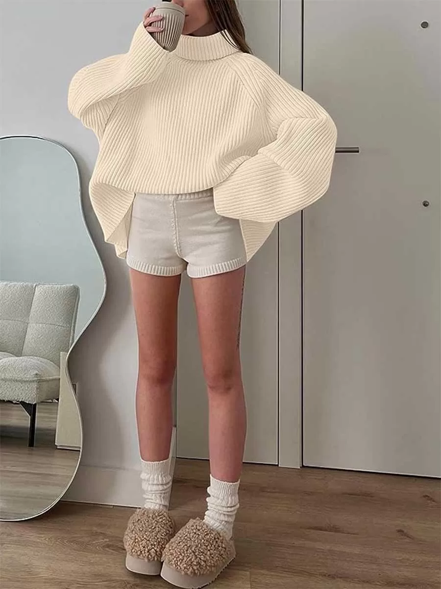 Cream turtleneck pullover sweater from amazon