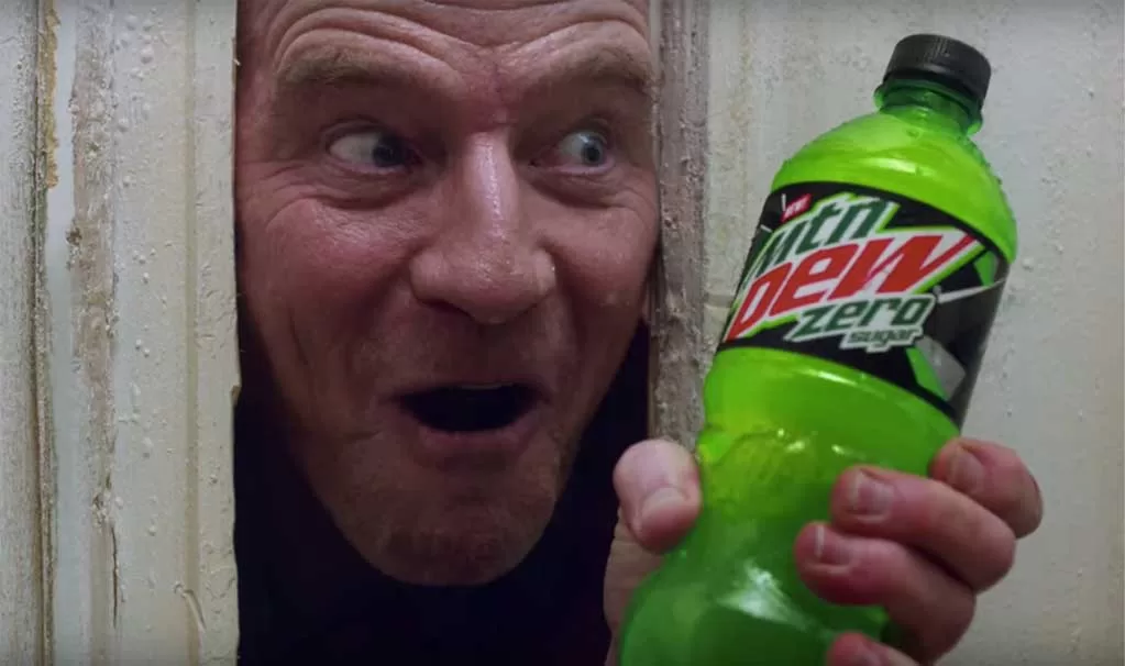 Bryan-Cranston-Mountain-Dew-Shining-Ad Toxic american foods: mountain dew. Bryan Cranston holding mountain dew in Super Bowl advertisement