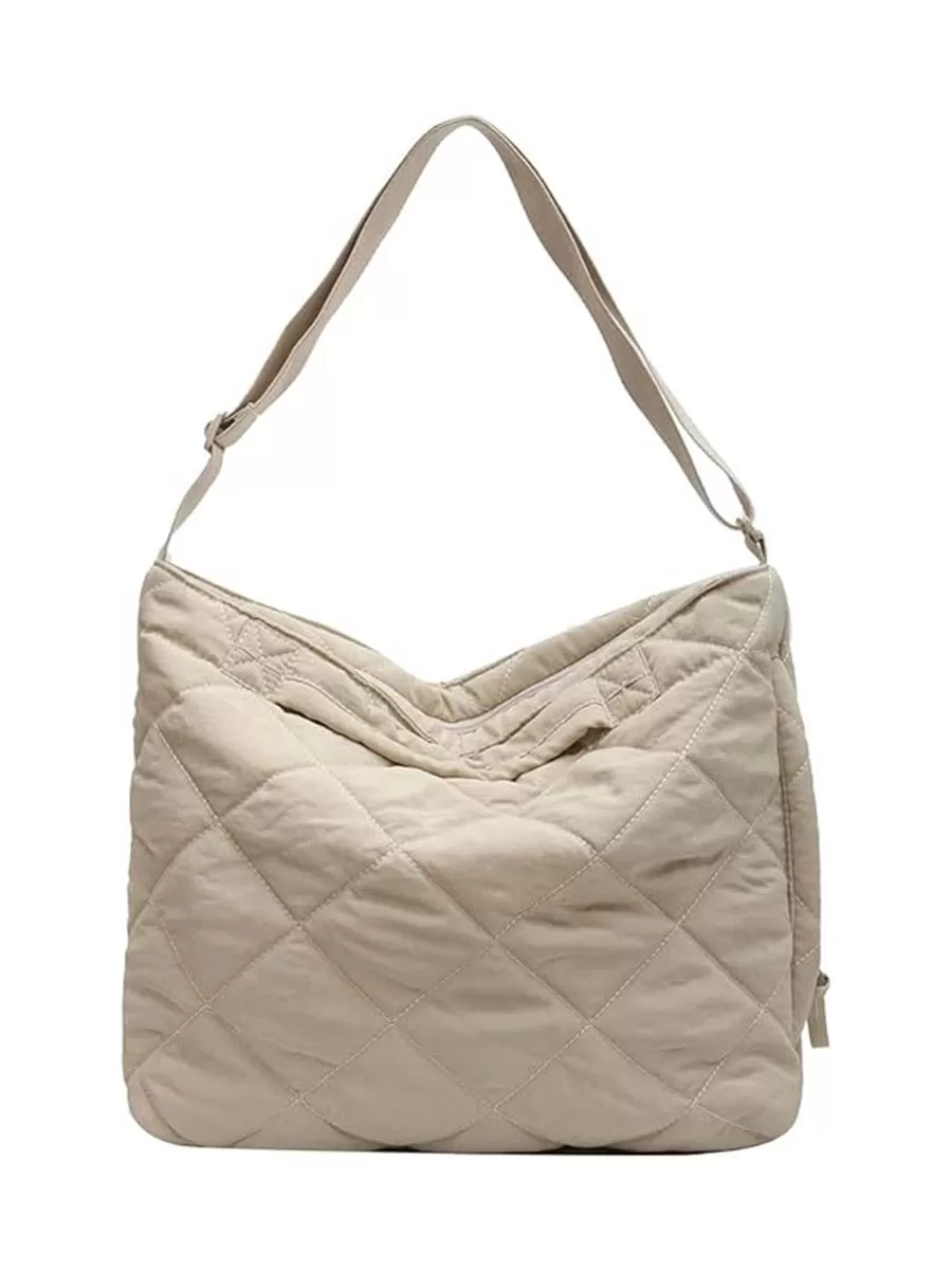 cream beige quilt laptop tote bag from amazon