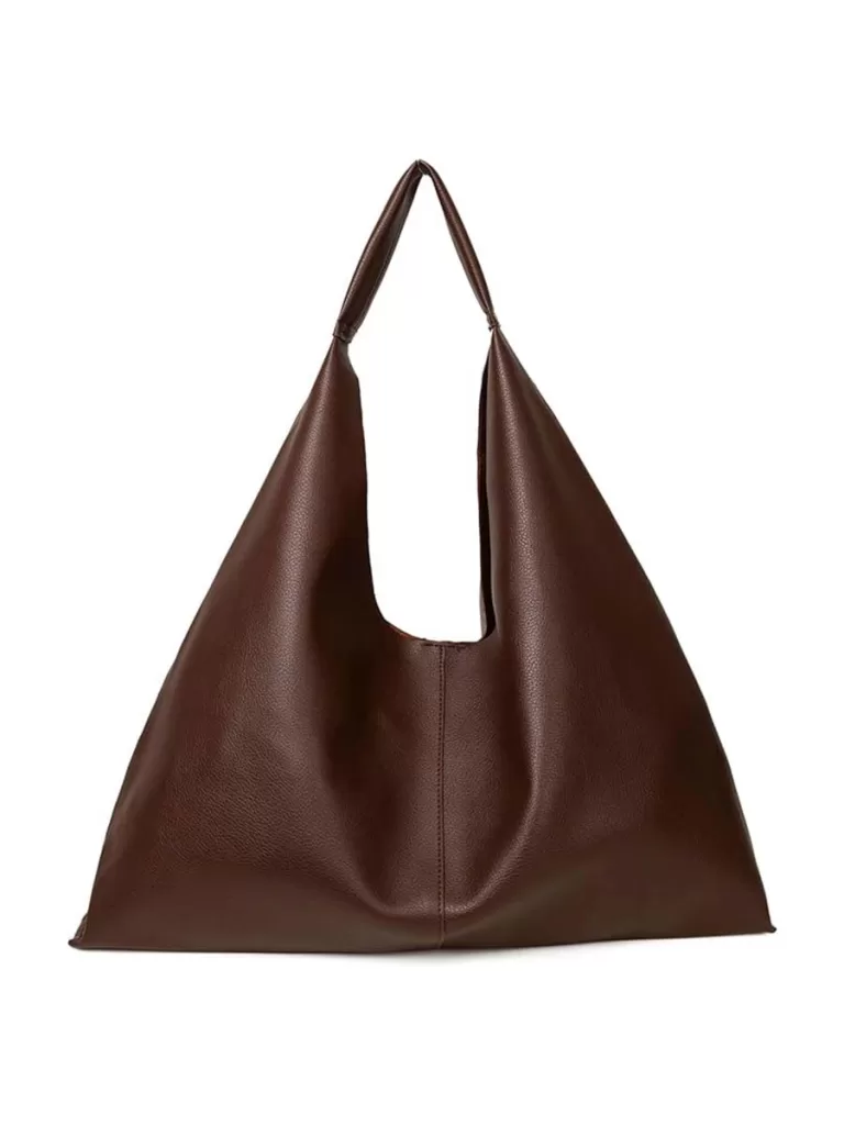 large brown floppy shoulder bag purse