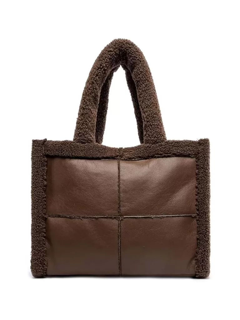 brown sherpa laptop tote bag from amazon