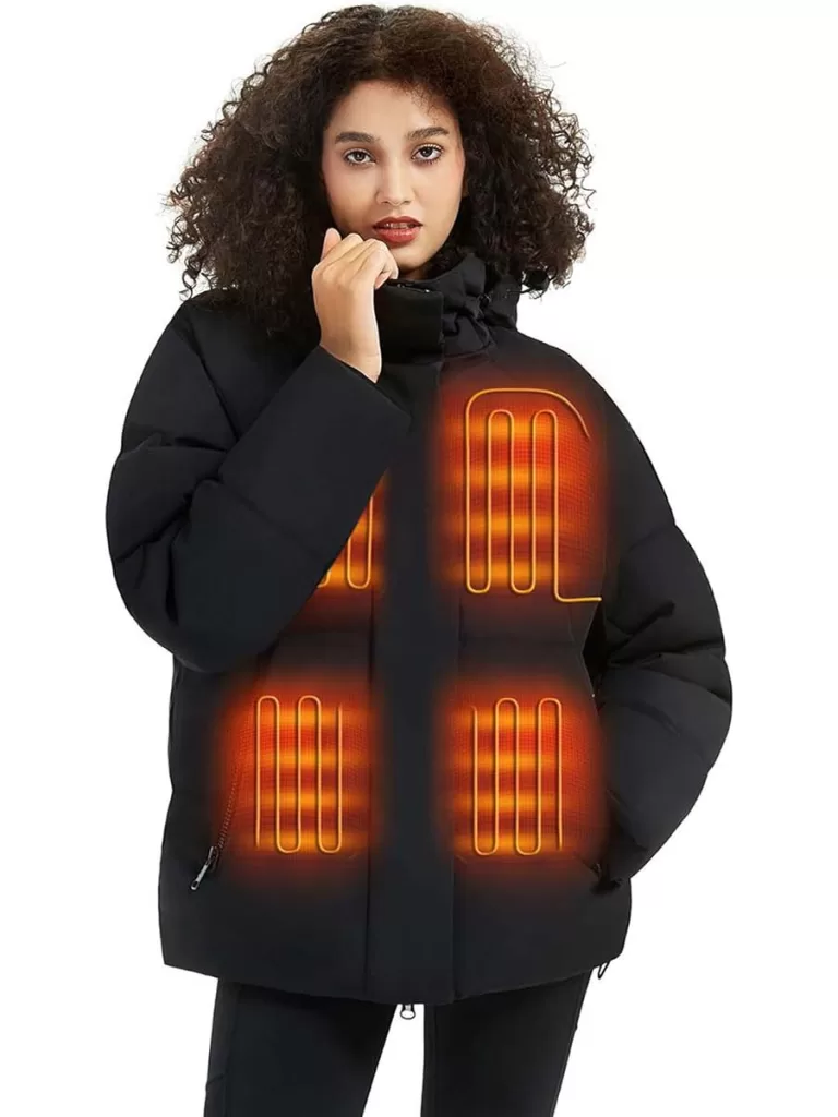 women's heated puffer jacket coat from amazon