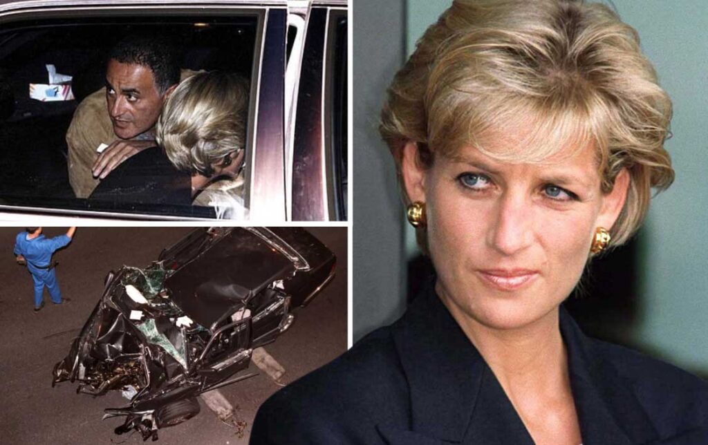 Princess-Diana-Dodi-Al-Fayed-Paris-car-crash Princess Diana and Dodi Al Fayed next to Paris car crash scene photo