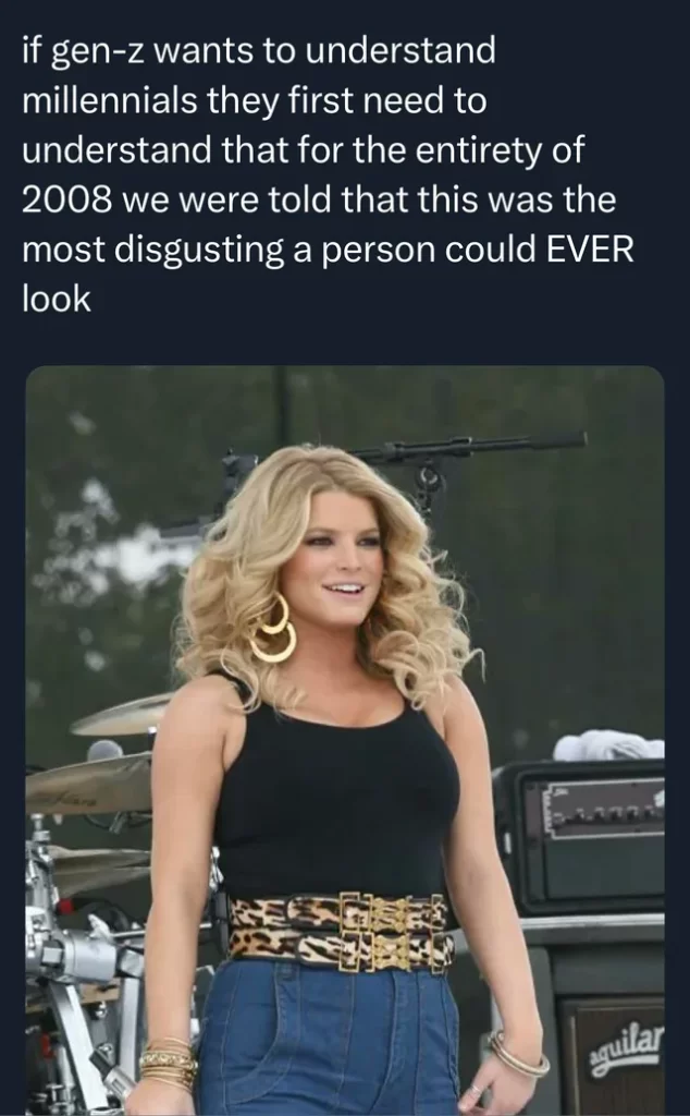 saw-this-on-twitter-and-could-not-agree-more-millennial-v0-oatjb44htqab1.jpg Twitter post about toxic 2000s beauty standards and Jessica Simpson being fat-shamed in 2009