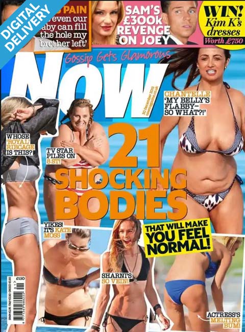 toxic-Now-magazines-21-shocking-bodies-that-will-make-you-feel-normal Hilary Duff in a toxic 2000s magazine titled "Hilary: through thick and thin" showing her weight loss throughout the years