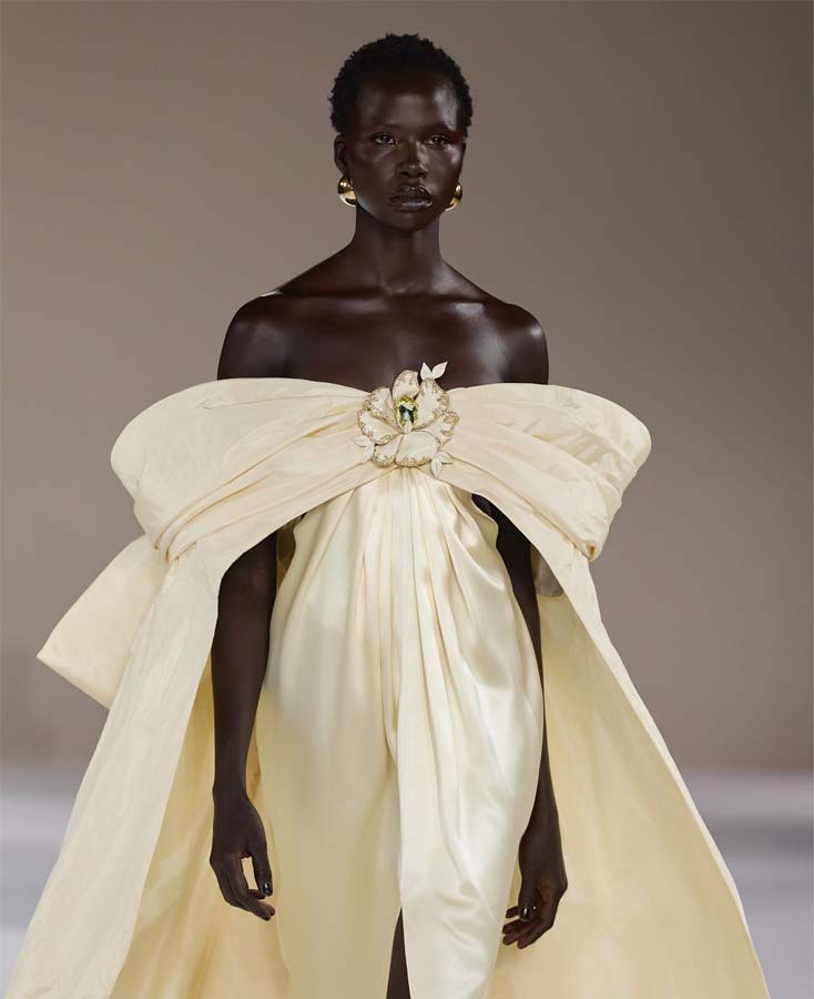 tamara ralph couture spring summer 2025 butter yellow dress